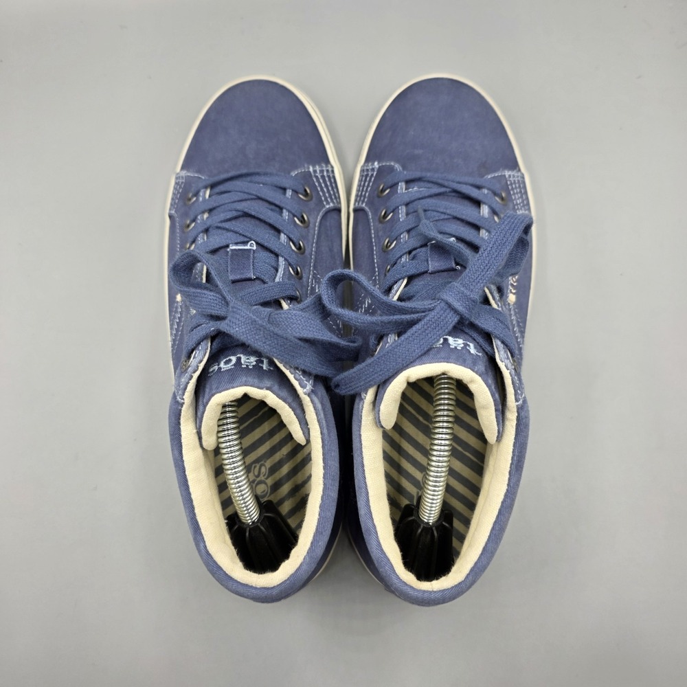 Taos Top Star Sneakers Womens 8.5 Blue Chambray Denim Mid Top Lace Up Comfort - Picture 6 of 15